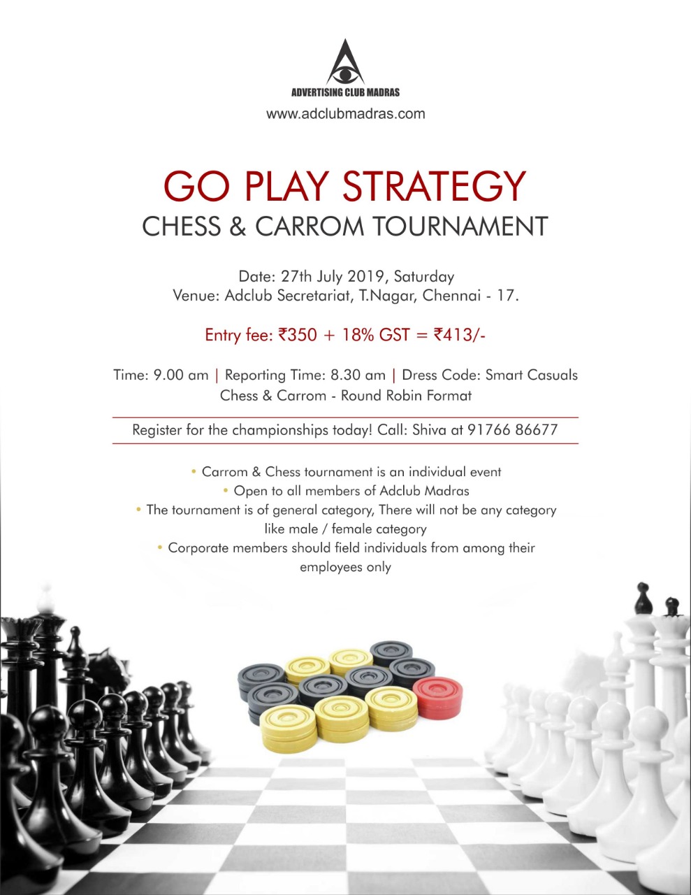 Chess And Carrom Tournament 2019